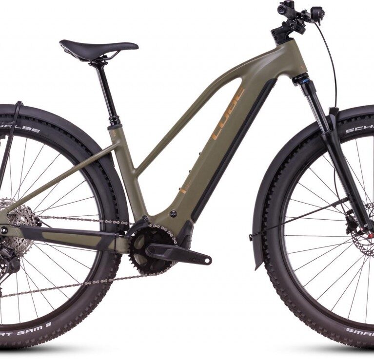 Cube Reaction Hybrid Pro Allroad 800 dustyolive n gold 2025 - E-Bike Hardtail Mountainbike Damen