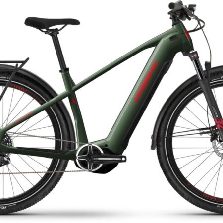 Haibike Trekking 5 olive / red gloss 2024 - E-Bike Trekkingrad Herren