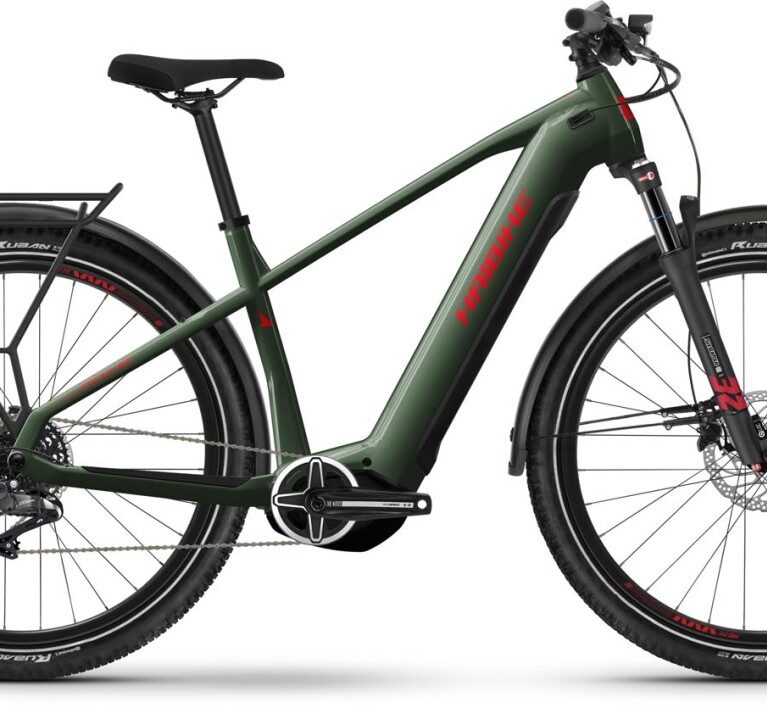 Haibike Trekking 5 olive / red gloss 2024 - E-Bike Trekkingrad Herren